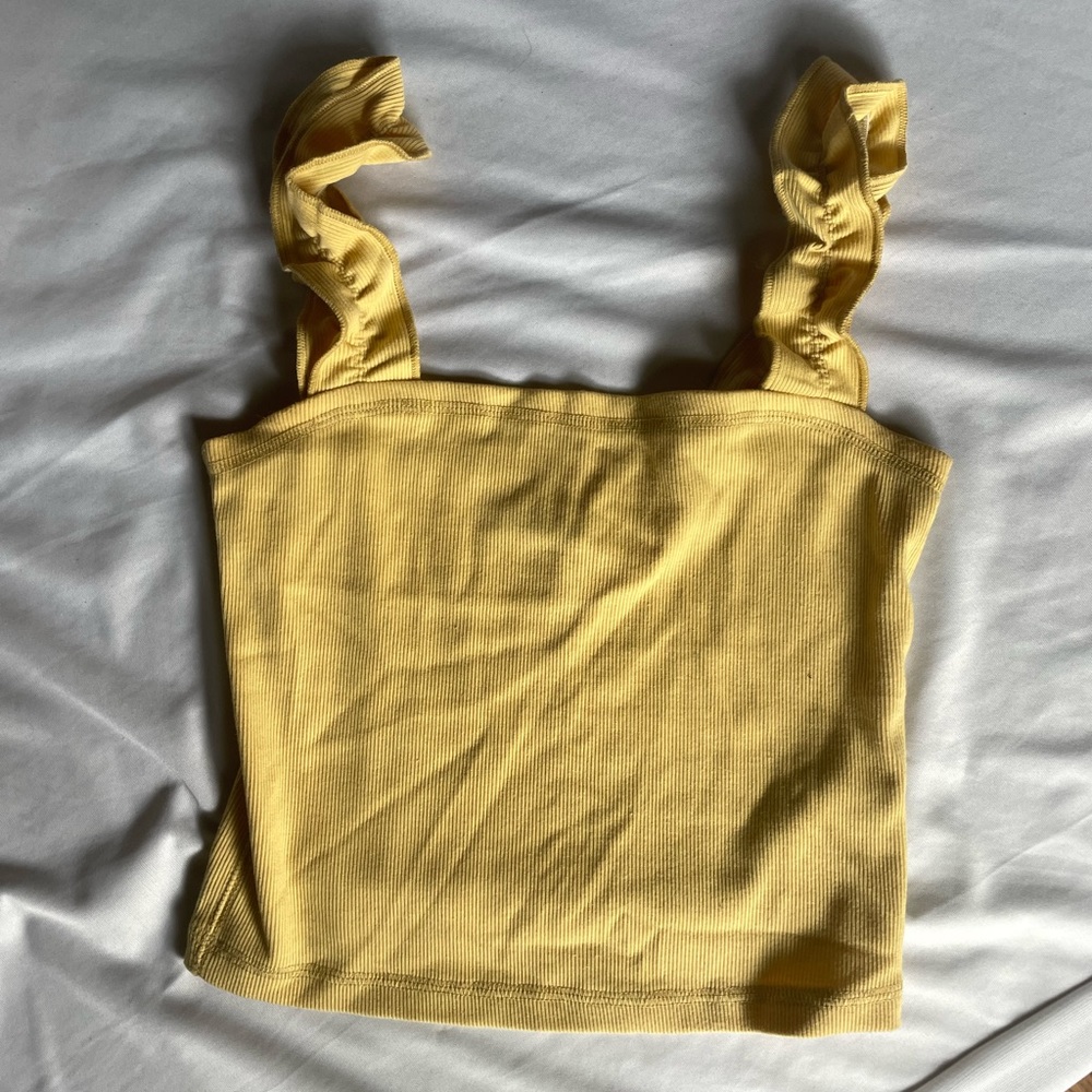 yellow cropped tank